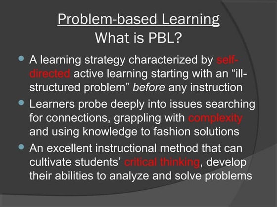 Problem based learning basics | PPT