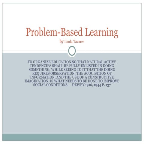 Problem based learning | PPT