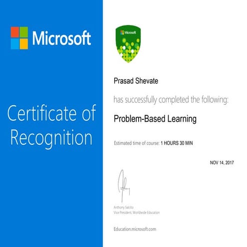 Microsoft Certificate Problem based learning | PDF