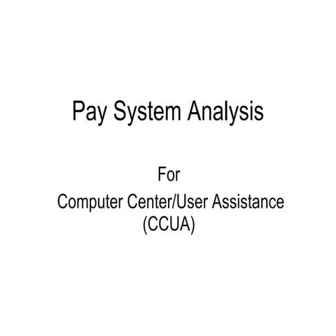 Problem In Pay System