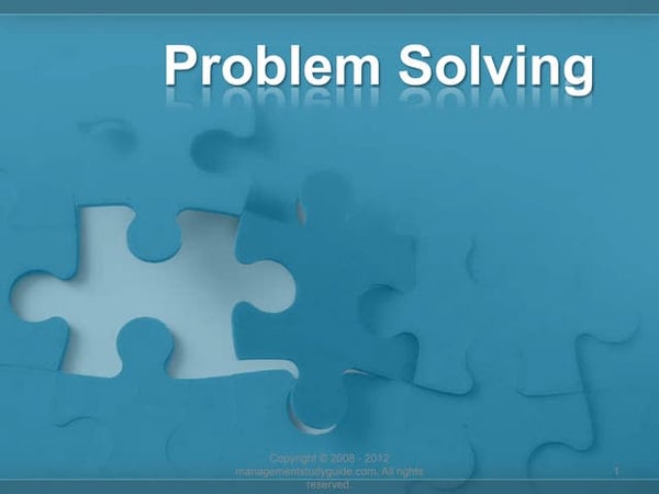 Problem Solving PowerPoint PPT Content Modern Sample