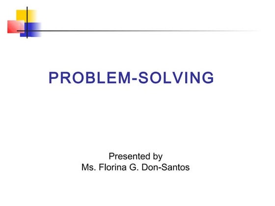 Problem solving techniques | PPTX
