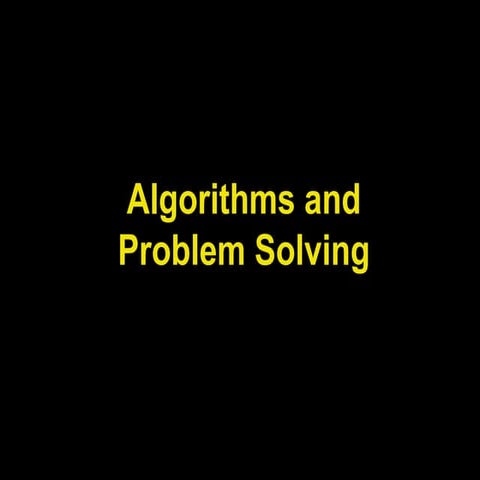 Programming in C - Problem Solving using C | PPTX