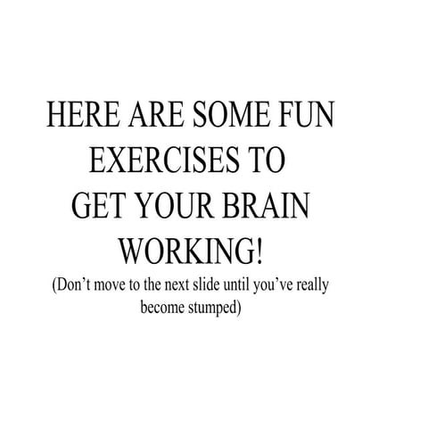 Problem solving exercises