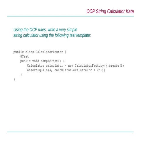 OCP String Calculator kata