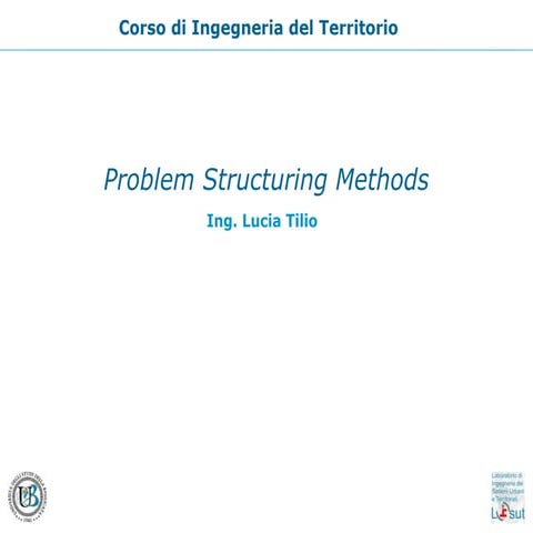Problem Structuring Methods - Parte Prima