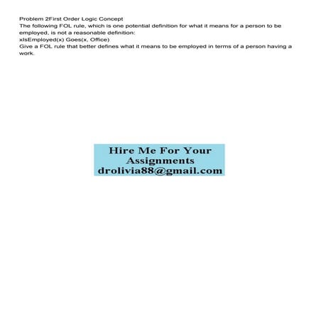 Problem 2First Order Logic Concept The following FOL rule .pdf
