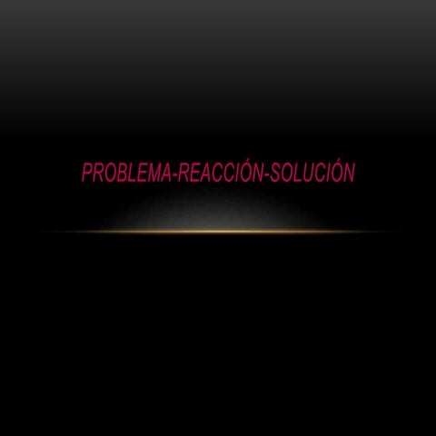 Problema reacción-solución