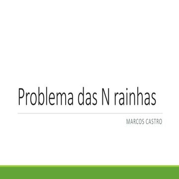 Problema das N rainhas (Backtracking)