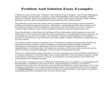 Problem And Solution Essay Examples.pdf