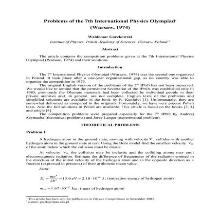 Problem and solution i ph o 7