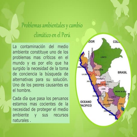 Problemas ambientales y cambio climático en el Perú