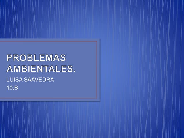 Problemas ambientales
