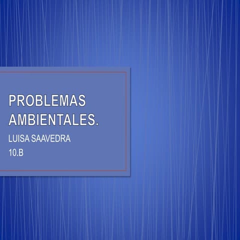 Problemas ambientales