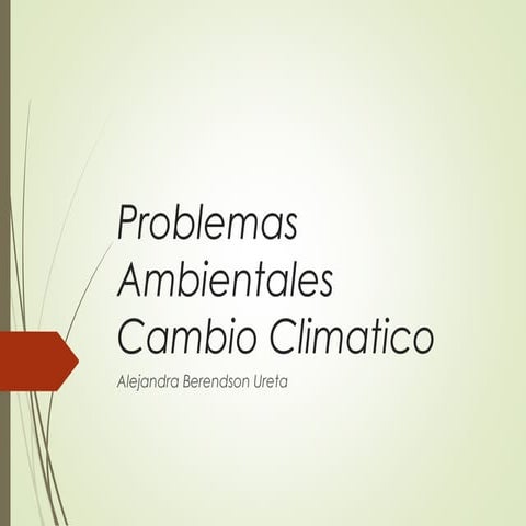 Problemas ambientales cambio climatico