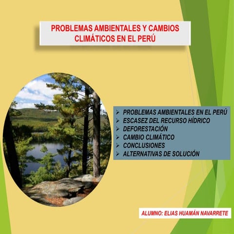Problemas ambientales y cambio climático en el perú
