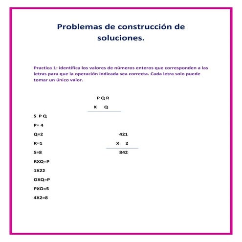 Problemas de construcción de soluciones