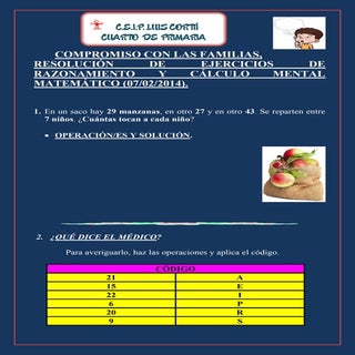 Problemas de cuarto,  febrero-.