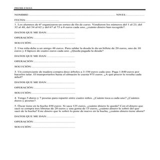 Problemas de dos o mas operaciones