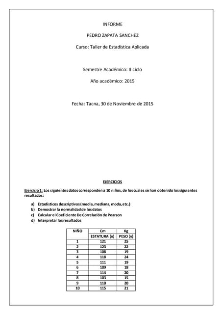 Problemas de estadistica con spss