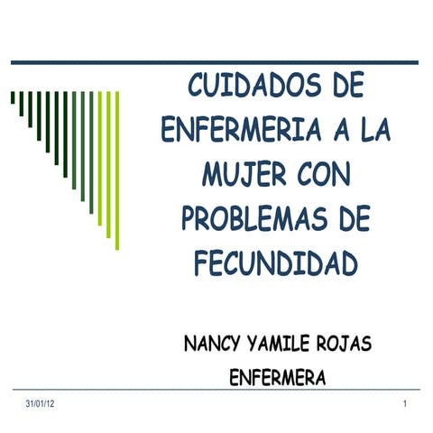 Cuidados de enfermería a la mujer con problemas de fecundidad
