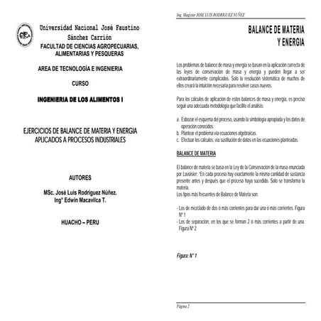 Problemas desarrollados de  balance de  m y e