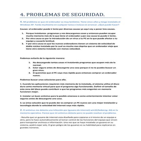 Problemas de seguridad