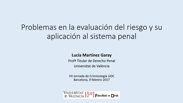 Problemas en la evaluación del ries...