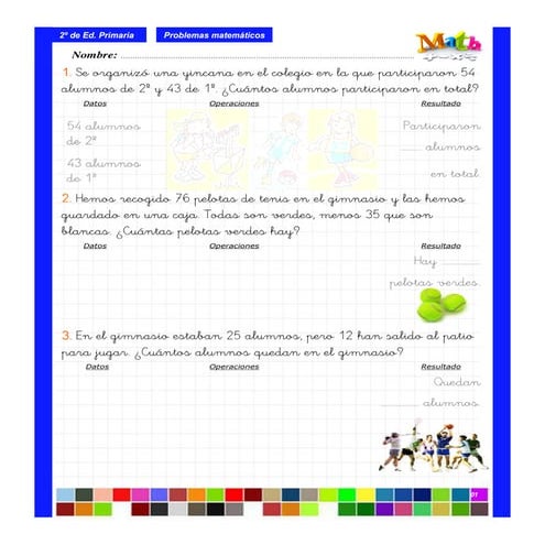 Problemas matemáticos 2º