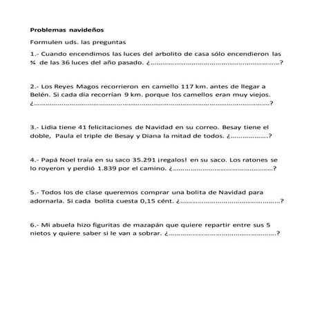 Problemas navideños | DOCX