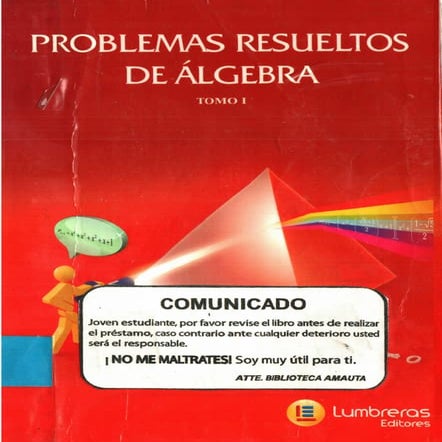 Problemas resueltos álgebra-lumbreras tomo i-pdf