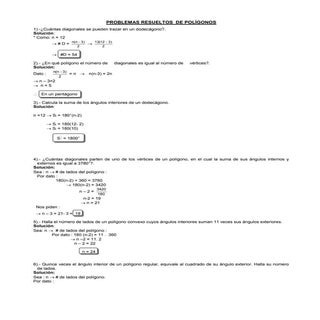 Problemas resueltos  de polìgonos