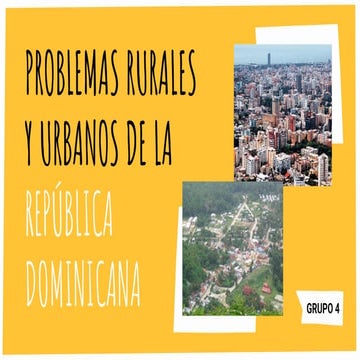 Problemas rurales y urbanos de República Dominicana | PDF