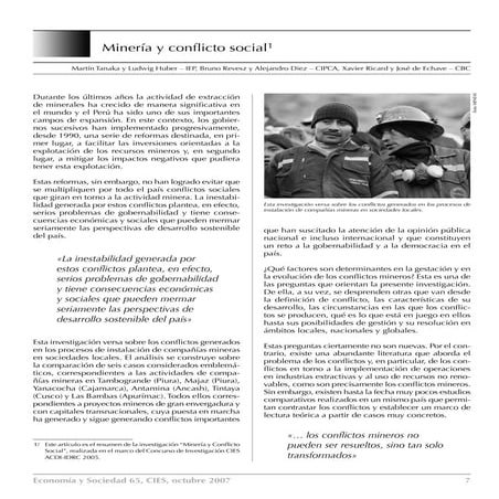 Conflictos sociales en el Perú y su impacto en la economía | PDF