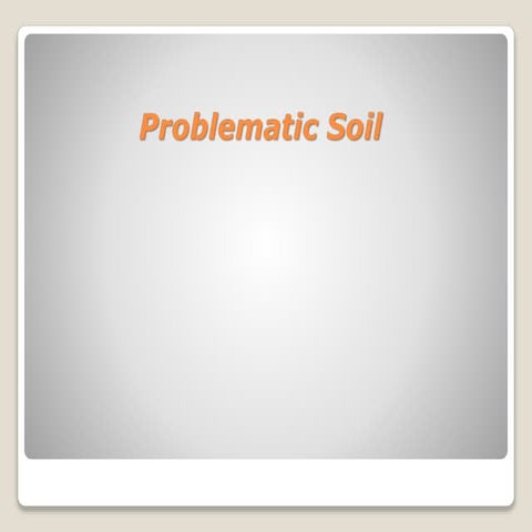 Problematic soil