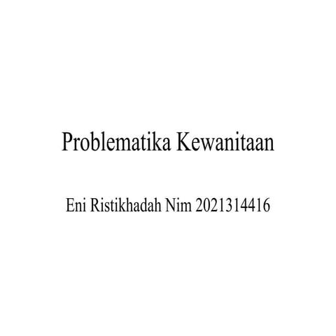 Problematika kewanitaan