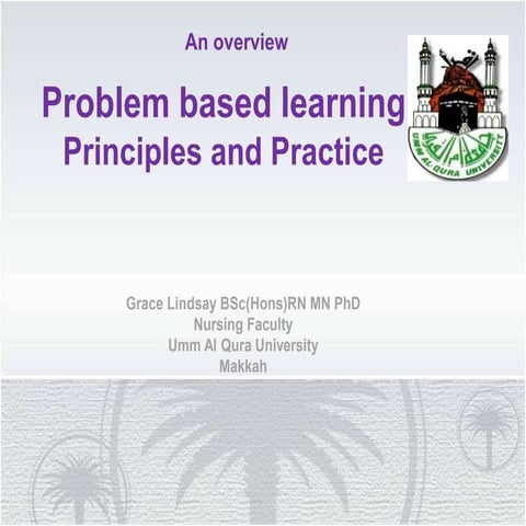 Problem based learning: Principles and Practice for Healthcare ...