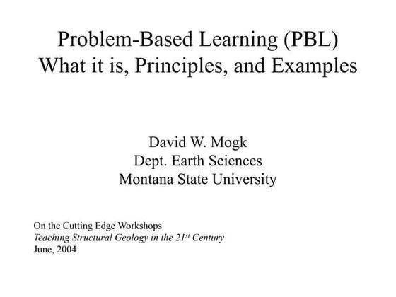 Problem-Based vs. Project Based Learning | PPT