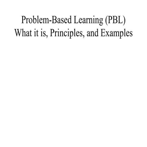 Problem-Based Learning | PPTX