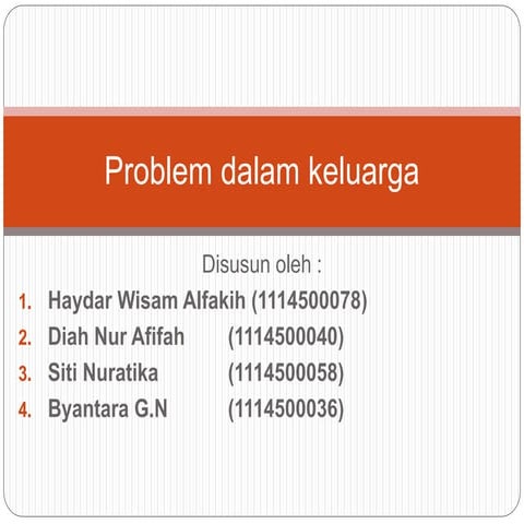 Problem dalam keluarga