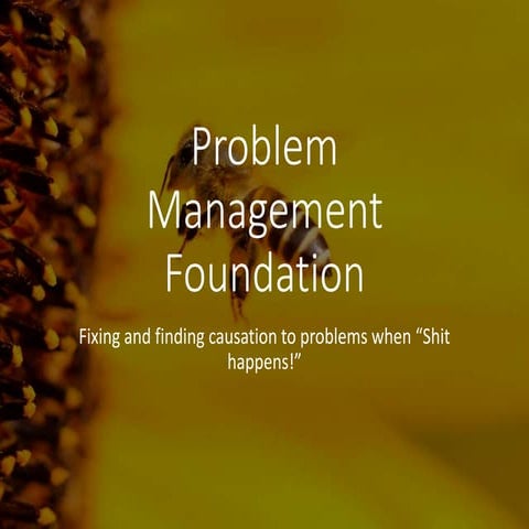 Problem management foundation - Introduction