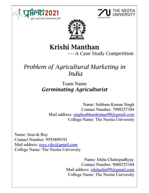 Problem of agricultural marketing in india
