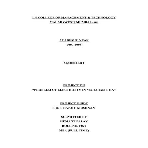 Problem of electricity in maharashtra