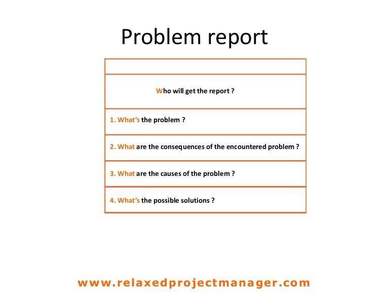 Problem report