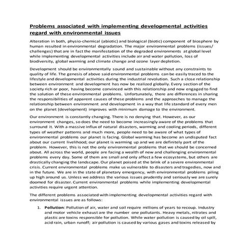 Environmental issues | PPTX