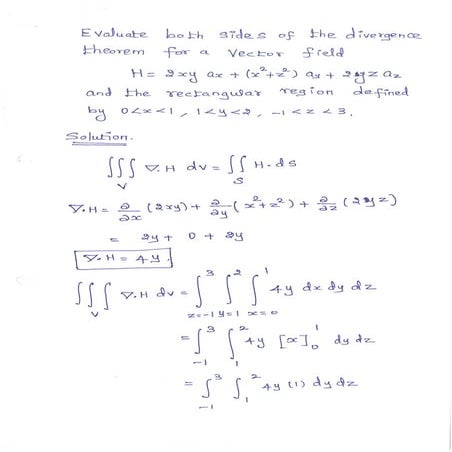 Problems divergence theorem | PDF