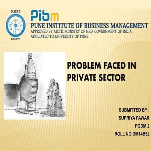 Problems face by private sector | PPTX