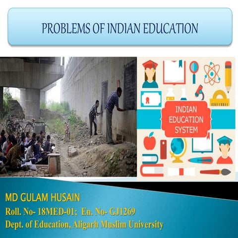 Problems of Indian Education system