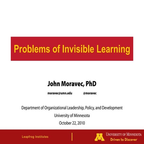 Problems of invisible learning