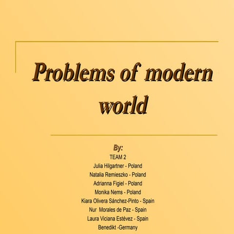 Problems of modern world